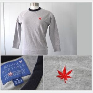 NWOT Minnie Mortimer Boast Long Sleeve T-shirt Ringer weed 420 Japanese maple